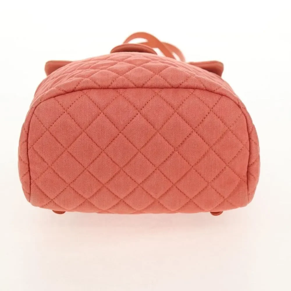 Chanel Matelasse Denim Backpack Pink